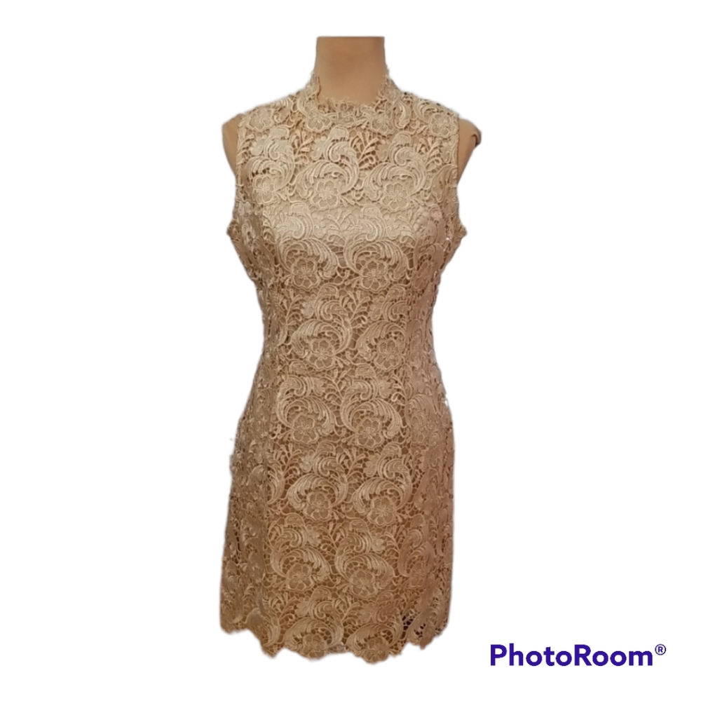 Nude lace dress, size M, NWT